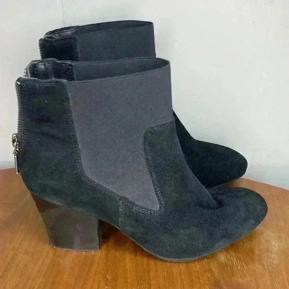 Skechers Women's Boulevard Charcoal Leather Boots Cushioned Insole US 6.5 - Picture 5 of 8